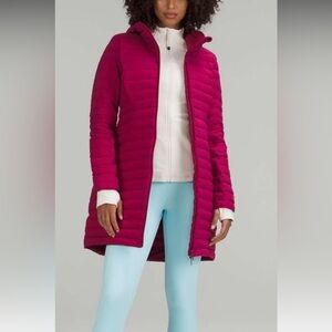 Lululemon Pack It Down Long Jacket size 8 Pomegranate